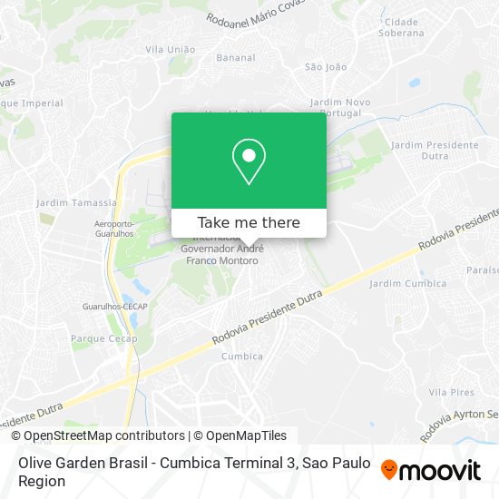 Olive Garden Brasil - Cumbica Terminal 3 map