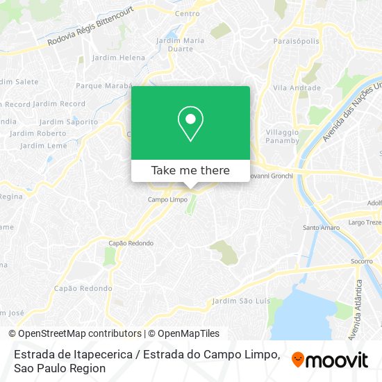 Estrada de Itapecerica / Estrada do Campo Limpo map