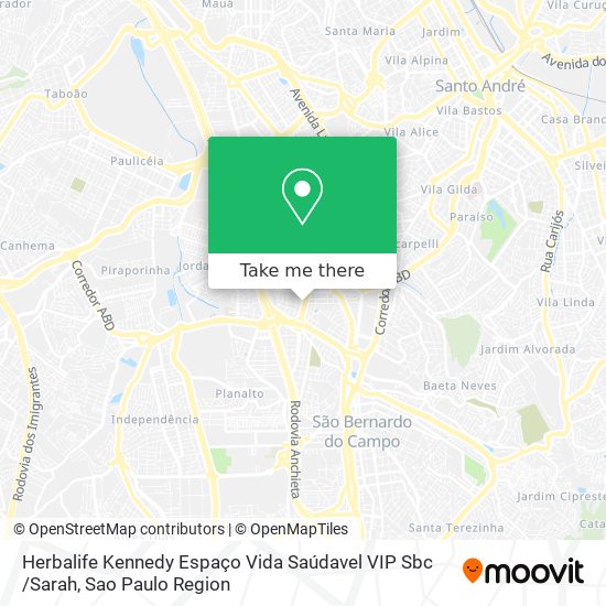 Herbalife Kennedy Espaço Vida Saúdavel VIP Sbc /Sarah map