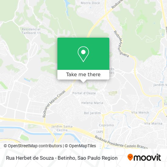 Mapa Rua Herbet de Souza - Betinho