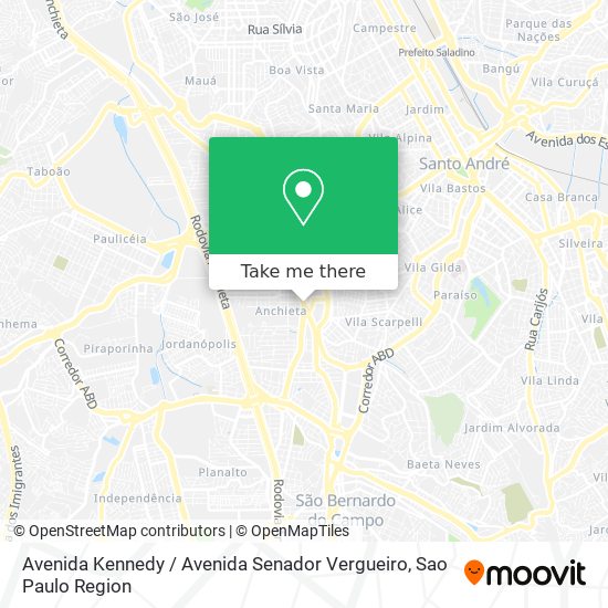 Avenida Kennedy / Avenida Senador Vergueiro map