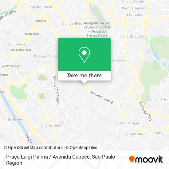 Mapa Praça Luigi Palma / Avenida Cupecê