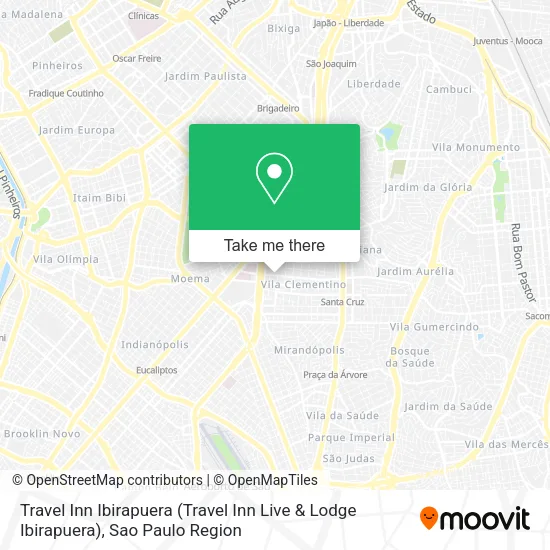 Travel Inn Ibirapuera (Travel Inn Live & Lodge Ibirapuera) map