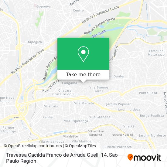 Mapa Travessa Cacilda Franco de Arruda Guelli 14