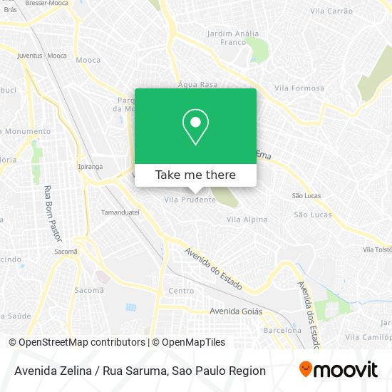 Mapa Avenida Zelina / Rua Saruma