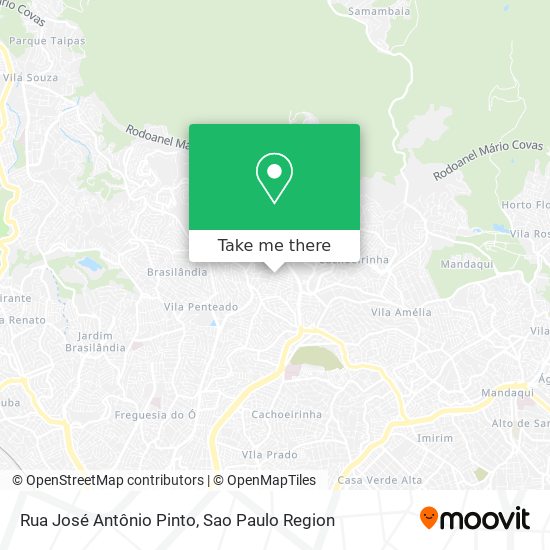 Mapa Rua José Antônio Pinto