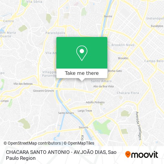 Mapa CHACARA SANTO ANTONIO - AV.JOÃO DIAS