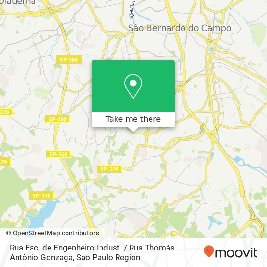 Rua Fac. de Engenheiro Indust. / Rua Thomás Antônio Gonzaga map