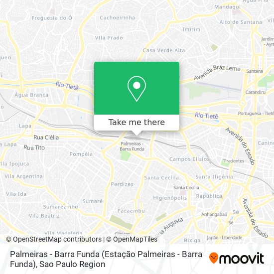 Palmeiras - Barra Funda map