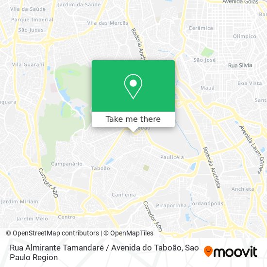 Rua Almirante Tamandaré / Avenida do Taboão map