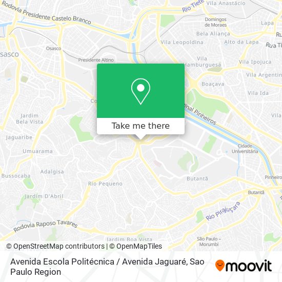 Avenida Escola Politécnica / Avenida Jaguaré map