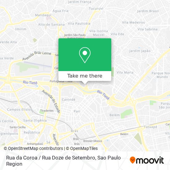 Mapa Rua da Coroa / Rua Doze de Setembro