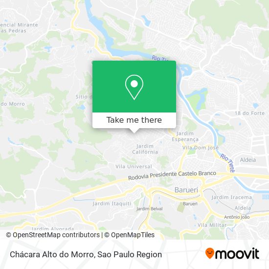 Chácara Alto do Morro map