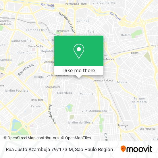 Mapa Rua Justo Azambuja 79/173 M