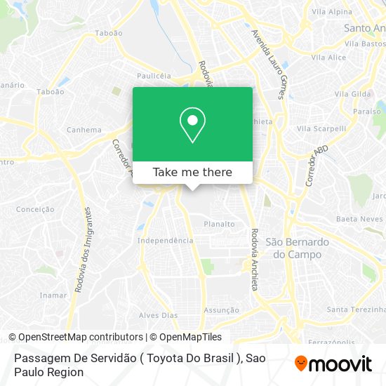 Passagem De Servidão ( Toyota Do Brasil ) map