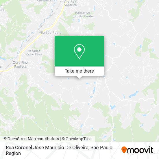 Rua Coronel Jose Mauricio De Oliveira map