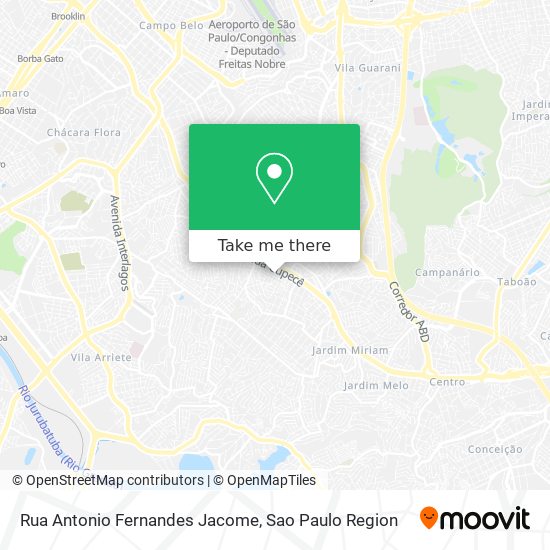 Rua Antonio Fernandes Jacome map