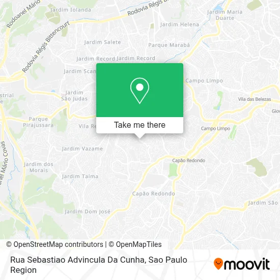 Rua Sebastiao Advincula Da Cunha map