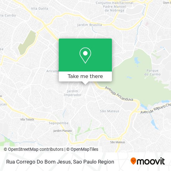 Mapa Rua Corrego Do Bom Jesus