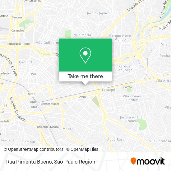 Mapa Rua Pimenta Bueno