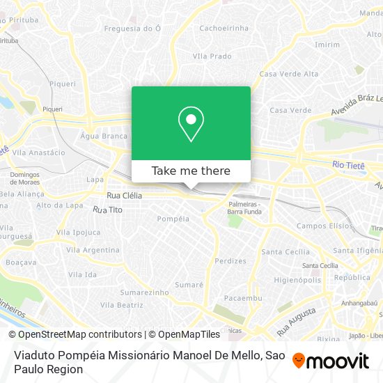 Viaduto Pompéia Missionário Manoel De Mello map