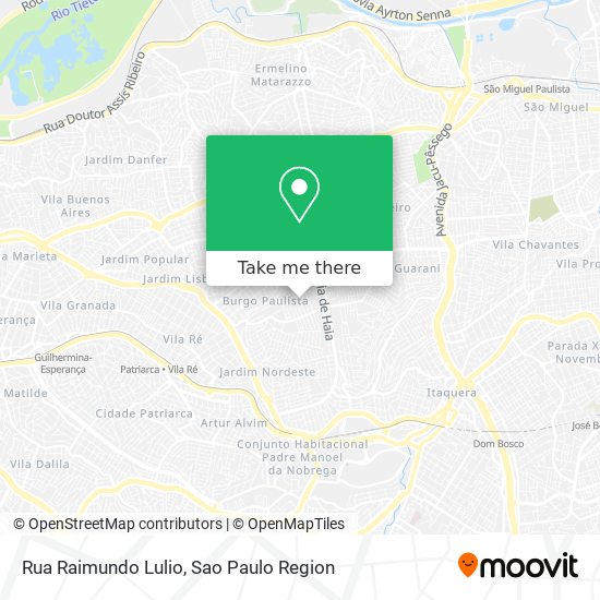 Mapa Rua Raimundo Lulio