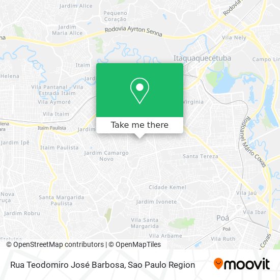 Rua Teodomiro José Barbosa map