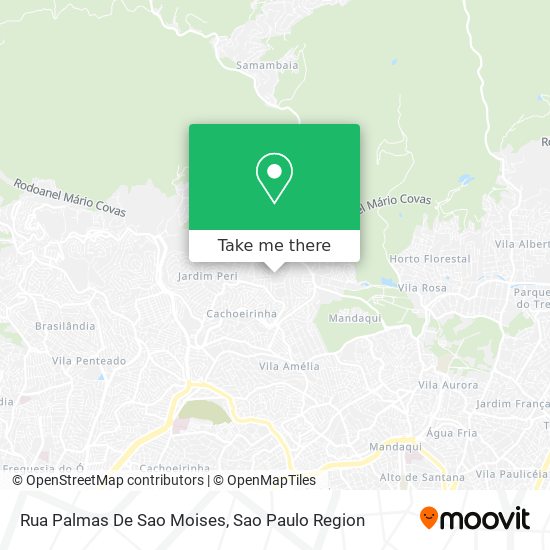 Rua Palmas De Sao Moises map