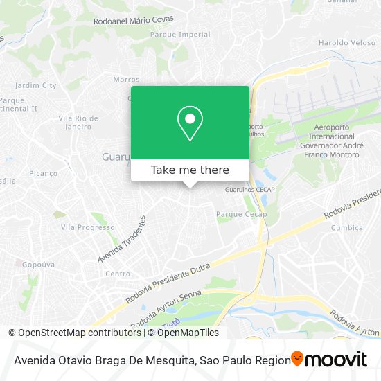 Mapa Avenida Otavio Braga De Mesquita