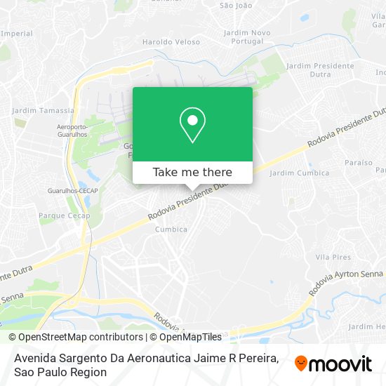 Mapa Avenida Sargento Da Aeronautica Jaime R Pereira