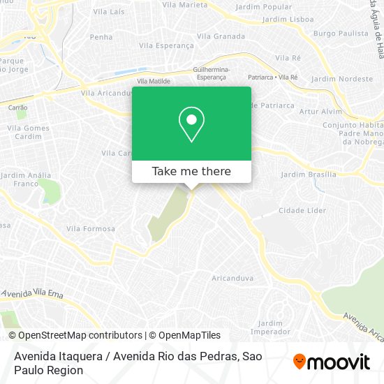 Avenida Itaquera / Avenida Rio das Pedras map