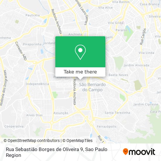 Mapa Rua Sebastião Borges de Oliveira 9