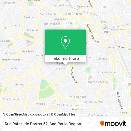 Mapa Rua Rafael de Barros 52