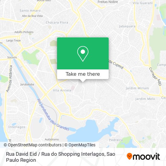 Mapa Rua David Eid / Rua do Shopping Interlagos