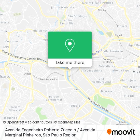 Avenida Engenheiro Roberto Zuccolo / Avenida Marginal Pinheiros map