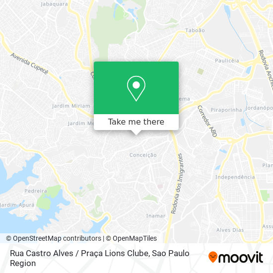 Mapa Rua Castro Alves / Praça Lions Clube