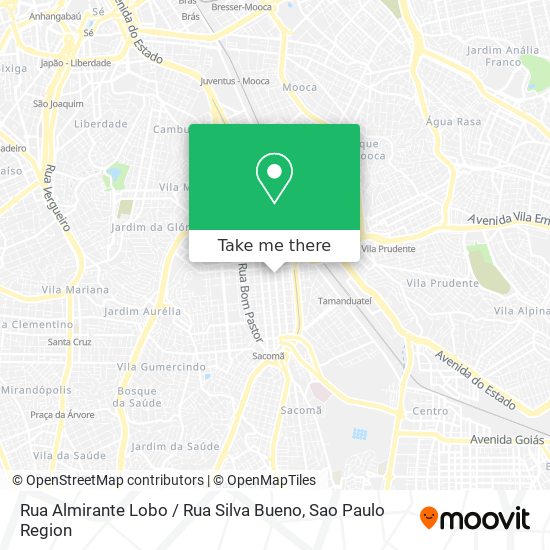 Mapa Rua Almirante Lobo / Rua Silva Bueno