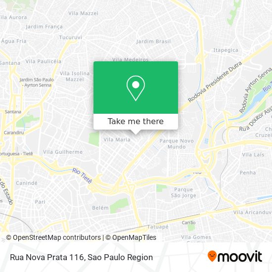 Mapa Rua Nova Prata 116