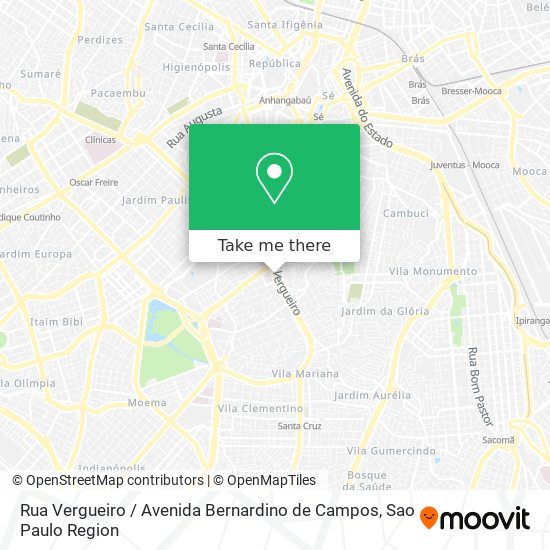 Rua Vergueiro / Avenida Bernardino de Campos map