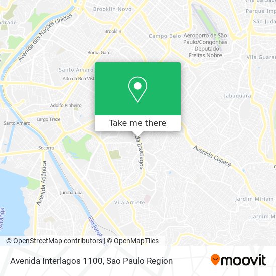 Avenida Interlagos 1100 map