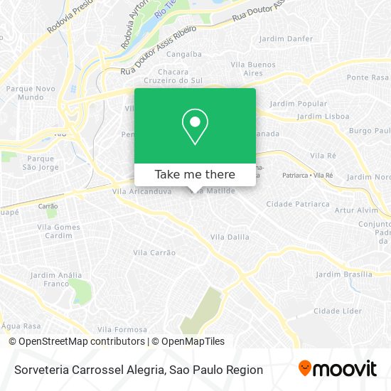 Sorveteria Carrossel Alegria map