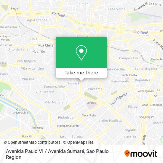 Avenida Paulo VI / Avenida Sumaré map