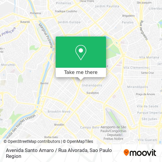 Avenida Santo Amaro / Rua Alvorada map