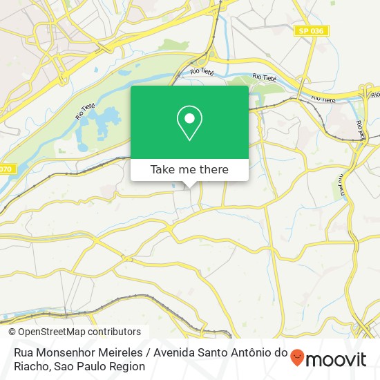 Mapa Rua Monsenhor Meireles / Avenida Santo Antônio do Riacho