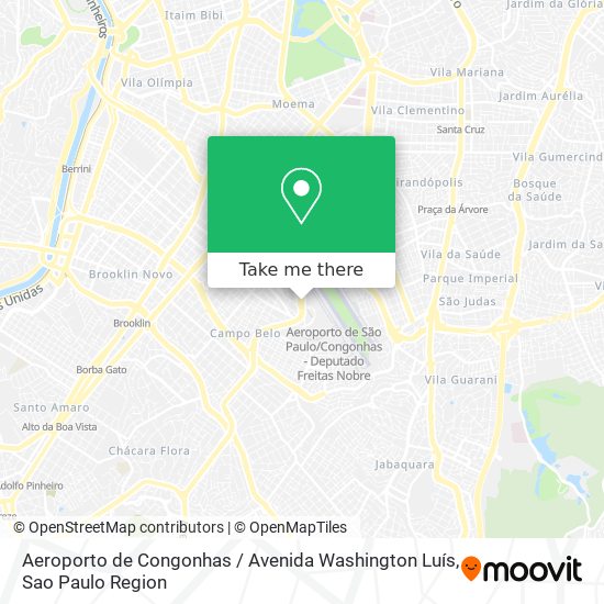 Mapa Aeroporto de Congonhas / Avenida Washington Luís
