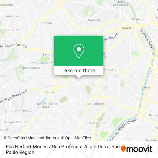 Mapa Rua Herbert Moses / Rua Professor Alípio Dutra