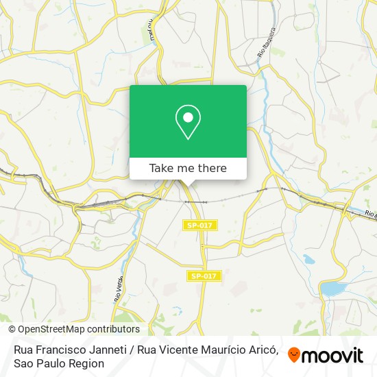 Rua Francisco Janneti / Rua Vicente Maurício Aricó map