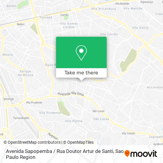 Avenida Sapopemba / Rua Doutor Artur de Santi map