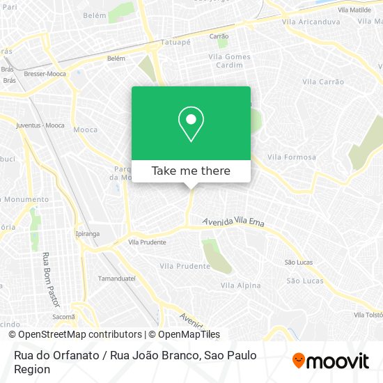 Mapa Rua do Orfanato / Rua João Branco