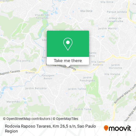 Rodovia Raposo Tavares, Km 26,5 s / n map